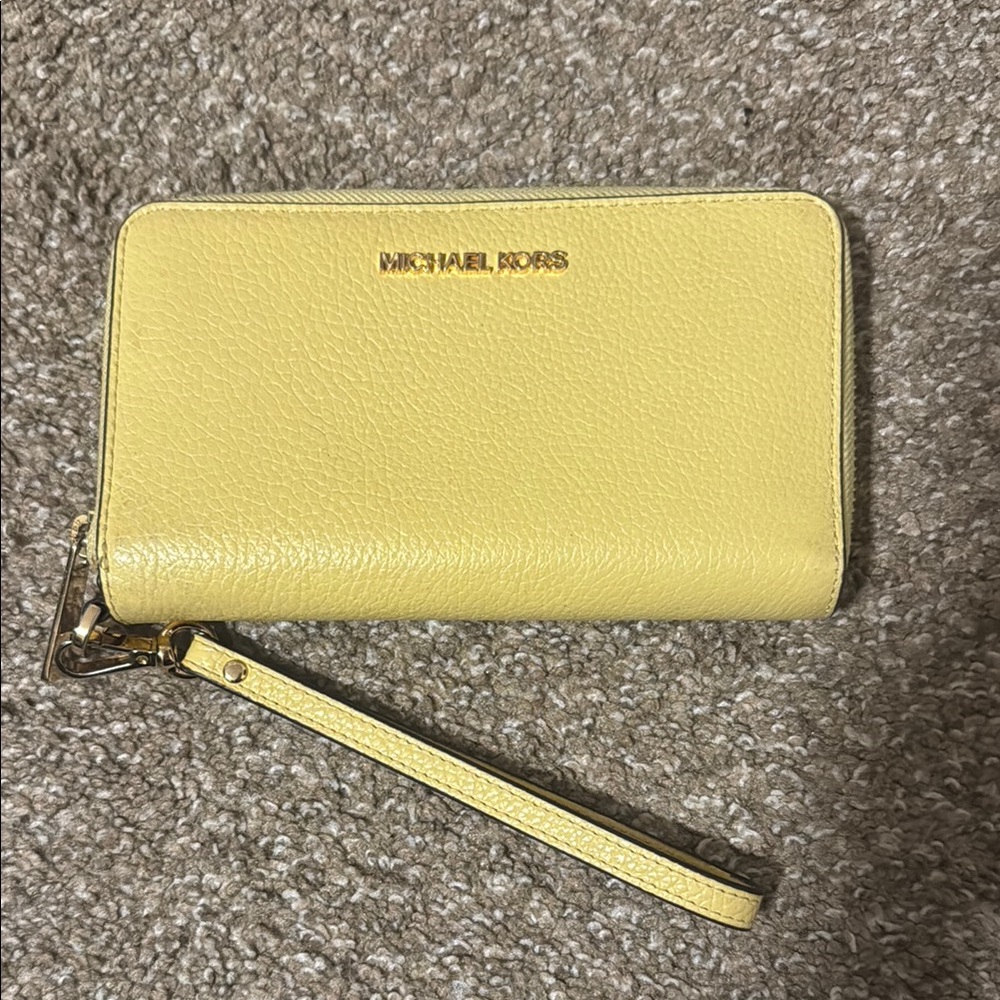 Michael Kors Yellow Wristlet